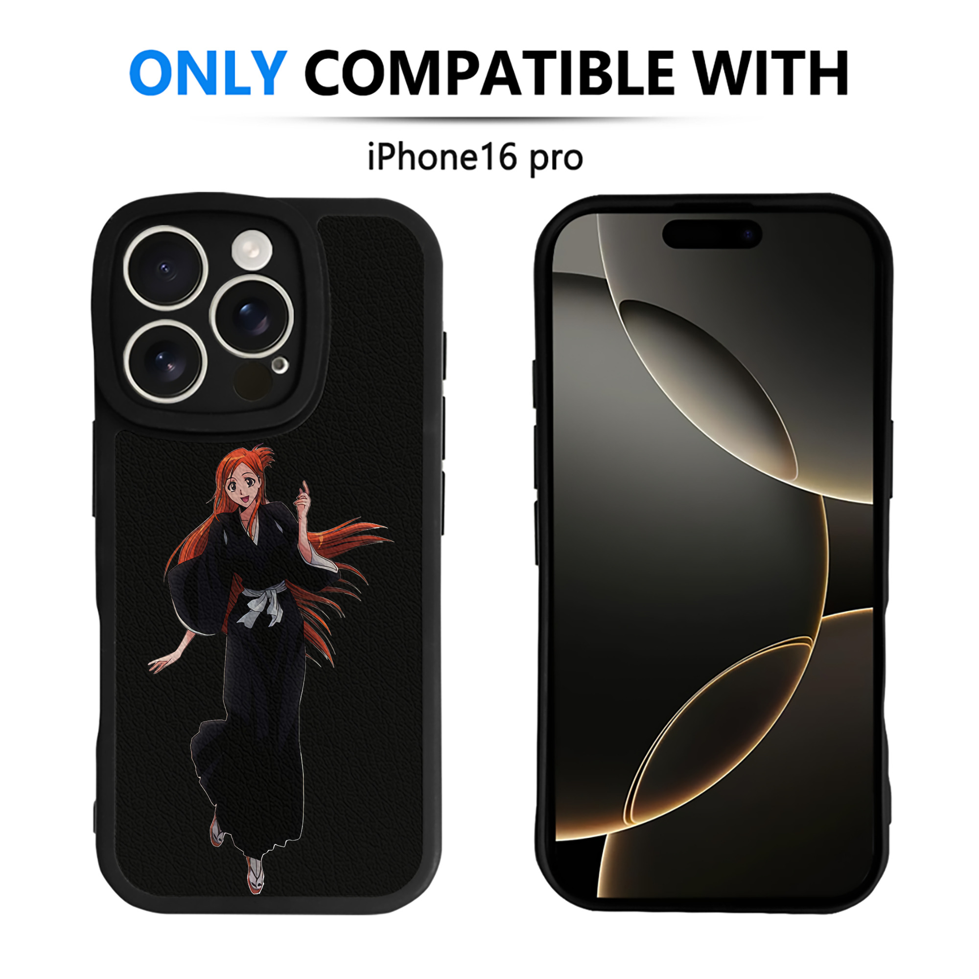 （画像用） ブリーチ 井上織姫（いのうえおりひめ） BLEACH Inoue Orihime 【iPhone 16シリーズ対応】シリコンスマホケース（レザー調） 材質：シリコン
